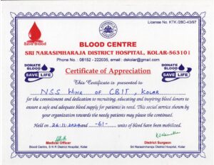 Blood Donation Camp on 26/11/2024